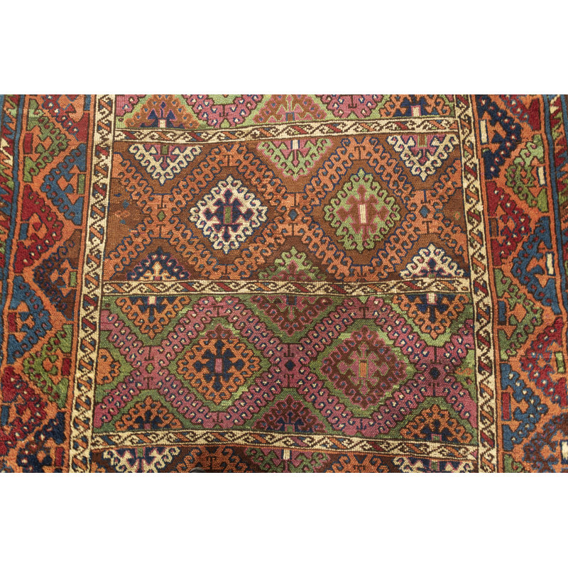 Tapis orange de haute qualité noué à la main