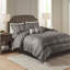Ensemble d'édredon 7 pièces jacquard gris très grand-117508726