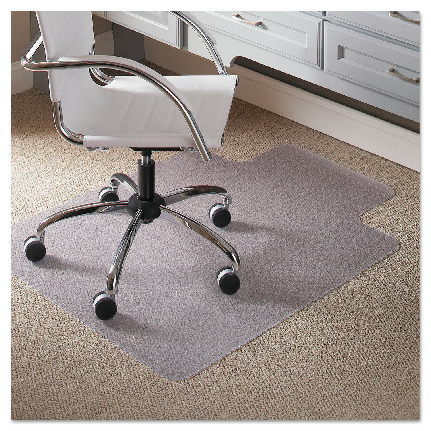 Cleartex Advantagemat PVC Clear Chair mat for Plush Pile Carpets