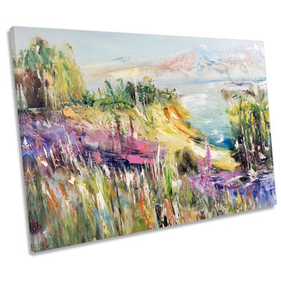Lake Landscape Mountains - Wrapped Canvas Print