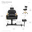 Fauteuil de pédicure avec bain de pieds massant, fauteuil de spa pivotant à 360° - Noir/Or-132703659