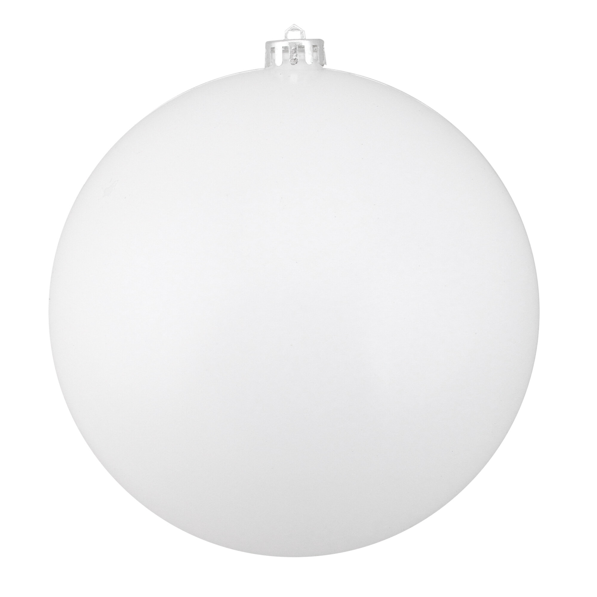 4.7 Snowed Glass Ball Ornament Clear White