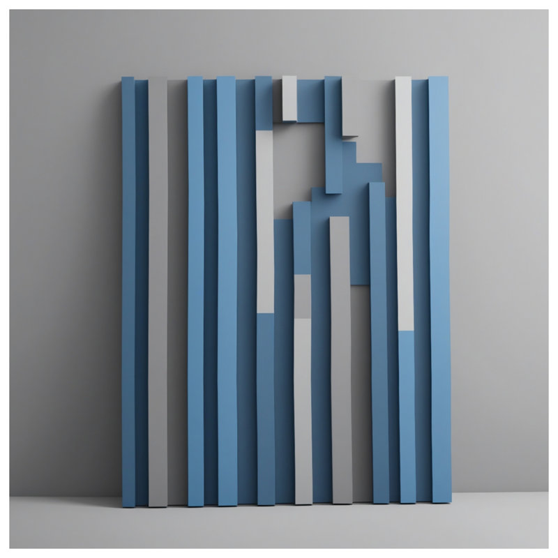 Couvre-lit matelassé à structure verticale bleu gris toutes tailles, Très grand lit