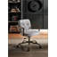Chaise de bureau rétro en cuir fleur-876347618