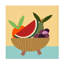 «Graphic Fruit Bowl V» sur toile-337538702