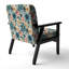 Fauteuil d'appoint rembourré bleu et rose