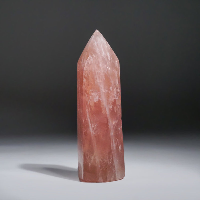 Rose Quartz Polished Point from Brazil (1.2 Lbs)