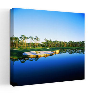 Terrain de golf au bord du lac Regatta Bay, terrain de golf et Country Club, Destin, Okaloosa County, Floride, États-Unis, architecture contemporaine abstraite, paysage ...