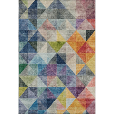 Premium Machine Washable Ariel Geometric Rug