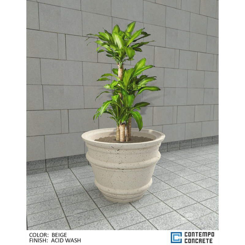 Mela Planter, Acid Wash Beige