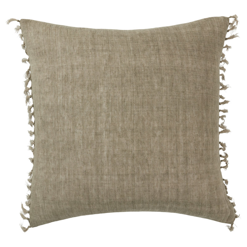 Sharron Square 100% Linen Pillow, Crockery, Polyester/Polyfill