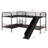 L-Shaped Bunk Bed With Slide And Ladder