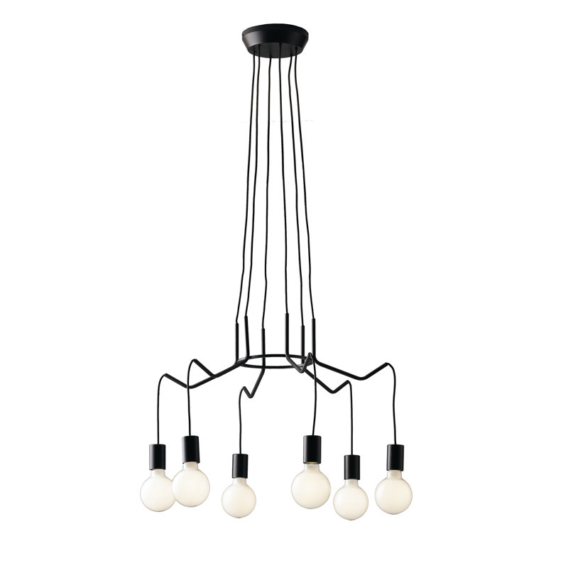 Camic 8 - Light Cluster Pendant, 40Cm H x 85Cm W x 85Cm D, Black, Black