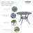 Rhyanne 4 - Person Steel Patio Dining Set Round Table with Cushions Included