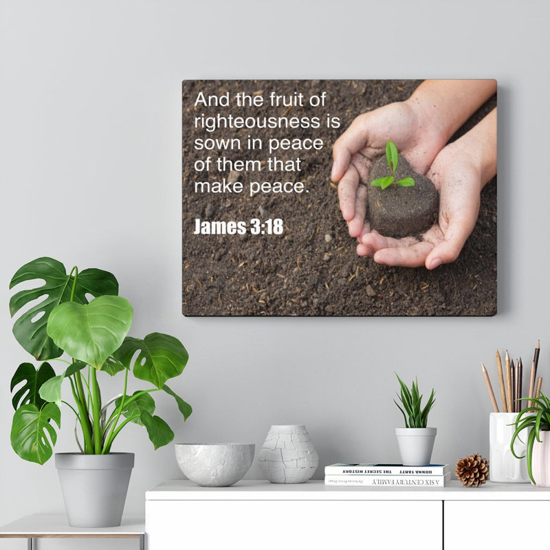 Fruit Of Righteousness James 3:18 - Wrapped Canvas Print, 46cm H x 61cm W