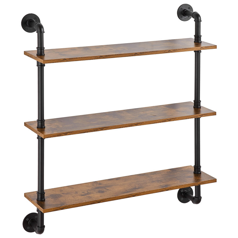 3 Piece Square Wood Floating Shelf