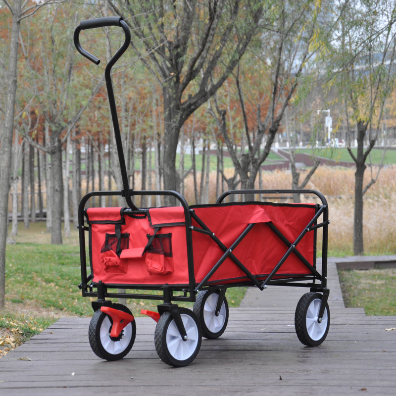 Chariot de plage pliable, Rouge