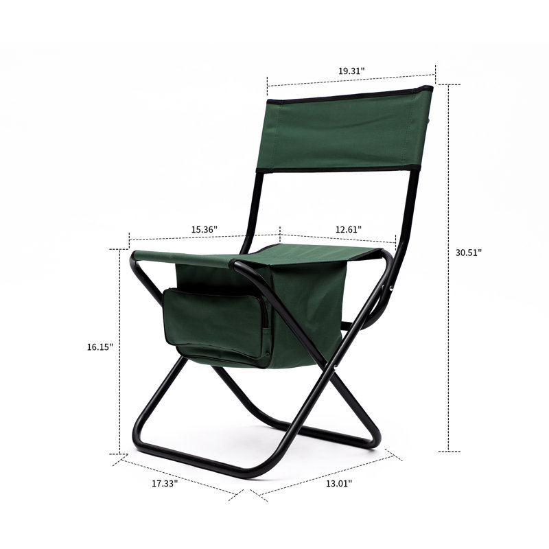 Nall Folding Camping Chair, Green