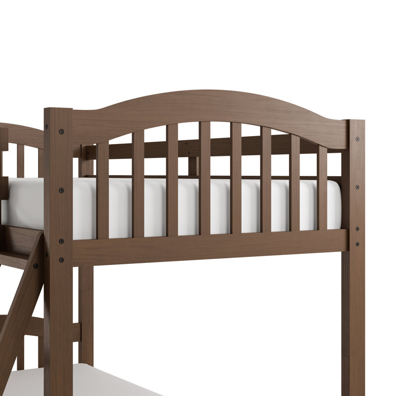 Long Horn Twin Over Twin Solid Wood Standard Bunk Bed by Storkcraft, Hazelnut