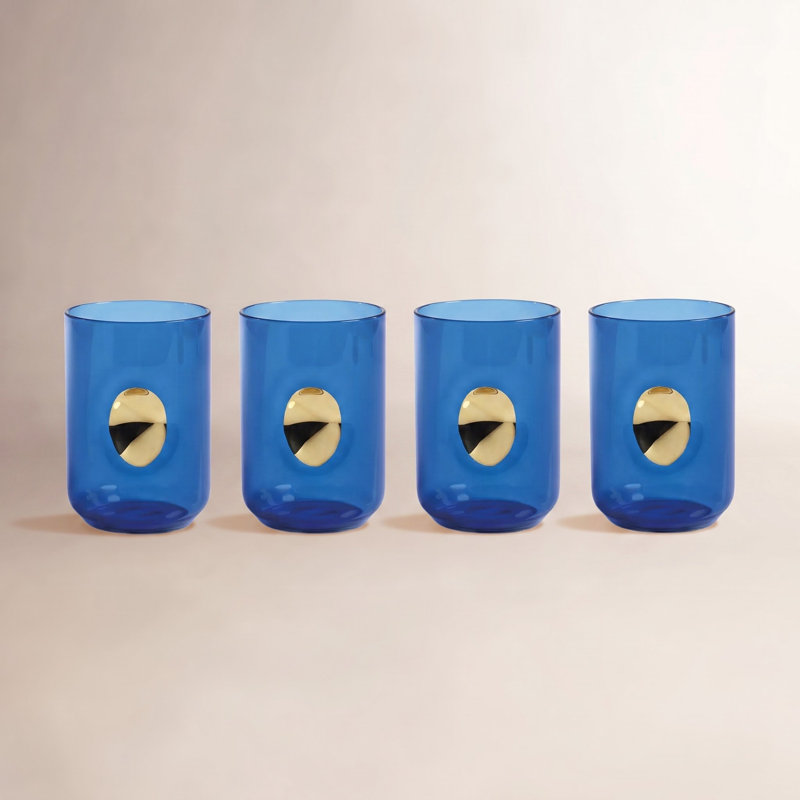Eastpoint 16.3oz. Drinking Glass Set, Cobalt Blue