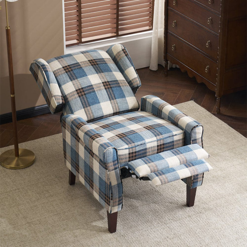 Imogen 70cm Wide Wing Chair Recliner, Blue