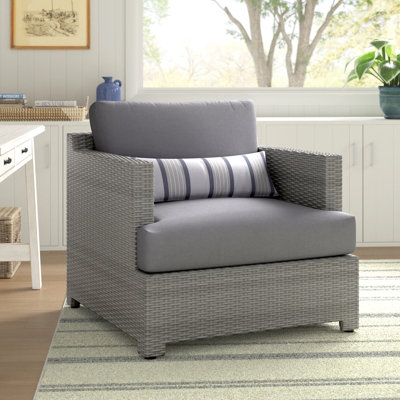 Chaise de patio avec coussins Sunbrella Desmonde