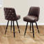 Tabouret de bar pivotant extérieur touffeté-117321615