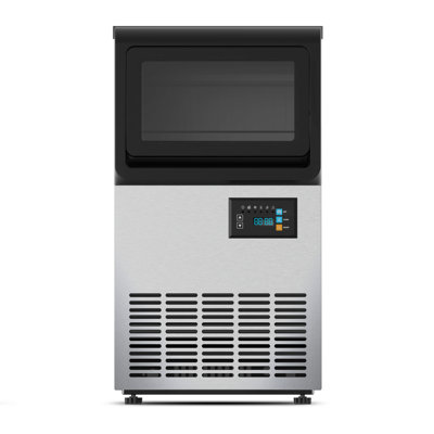 13,78 po Machine à glaçons sur pied autoportante de 120 lb / Acier inoxydable 24 H, autonettoyant
