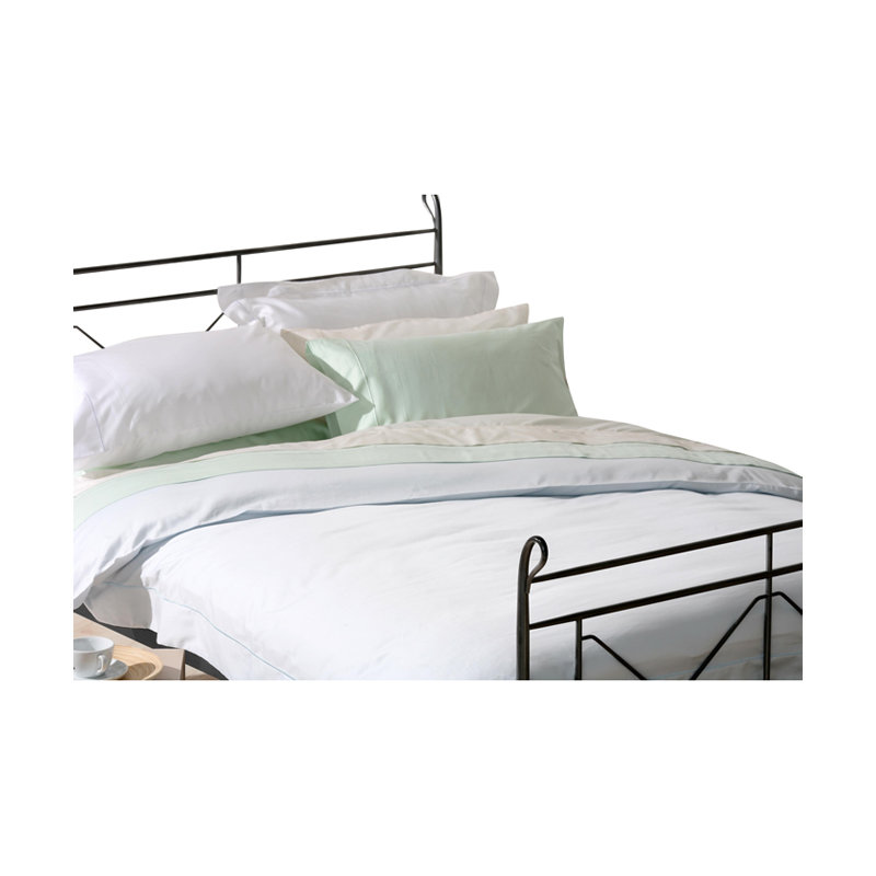 Plain Dye 400 TC Egyptian-Quality Cotton Cotton Solid Colour Duvet Cover, Duck Egg, King  Duvet Cover