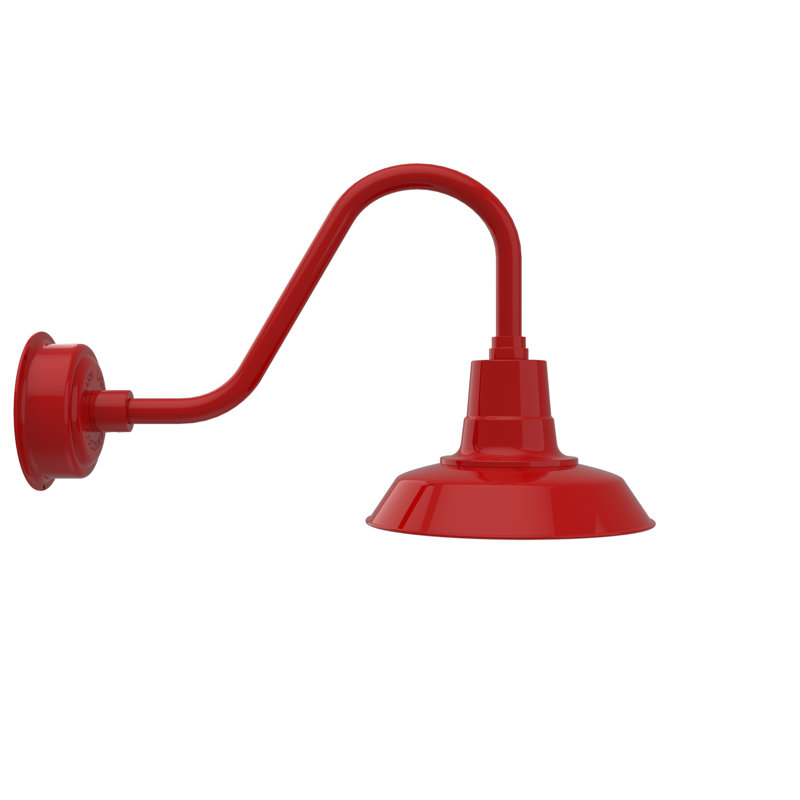 Luminaire de grange d’extérieur oldage, Rouge cerise, 21.125" H x 21" W x 22.25" D