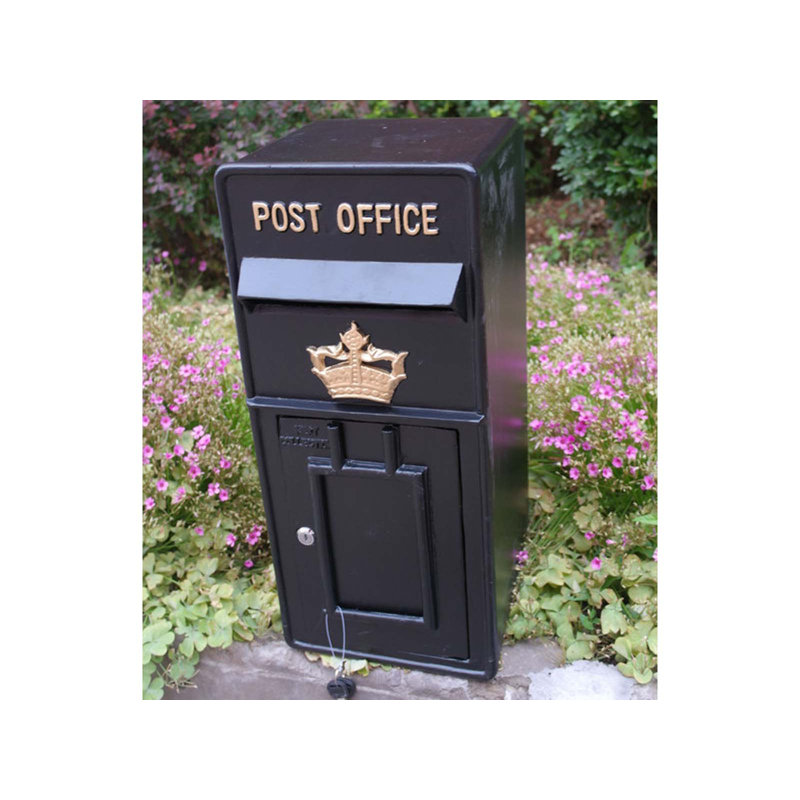 Carrickfergus Aluminum Wall Mounted Post Box, Black