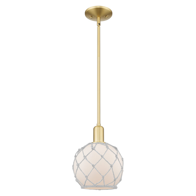 Arcadia - Mini-luminaire suspendu avec tige 10 po 1 lumière, Chrome poli, H 10,63 po x l 8 po x P 8 po