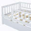 Wood Daybed with Trundle and Fence Guardrails-657603964-657603955