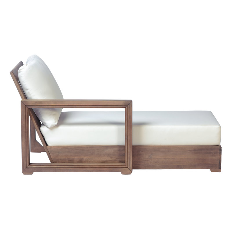 Chaise longue d'extérieur en bois d'acacia Donnie