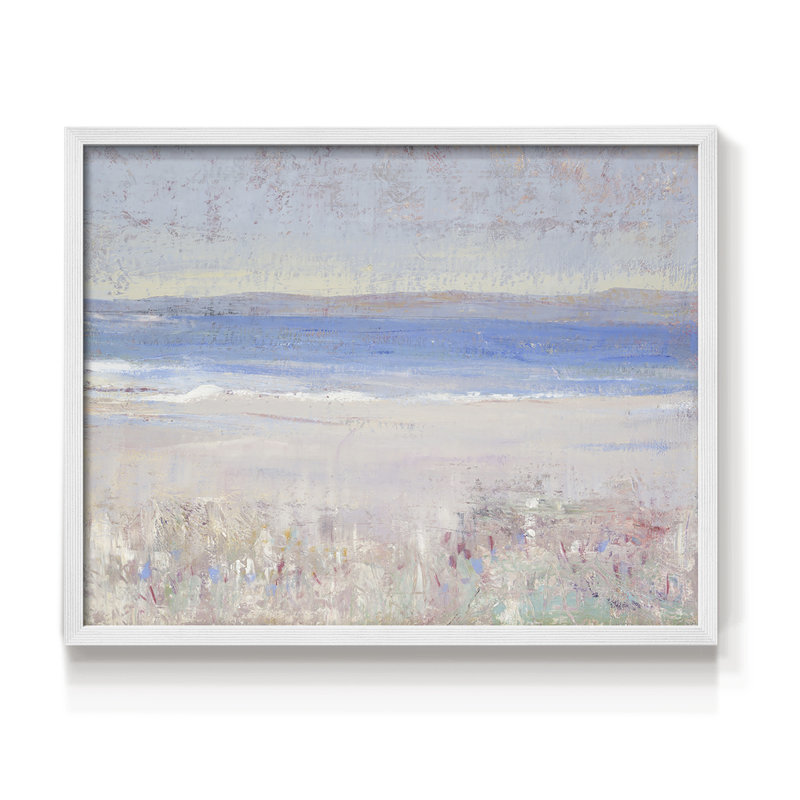 Beach Textures II -Framed Print - Restickable, H 11 po x l 14 po, Blanc