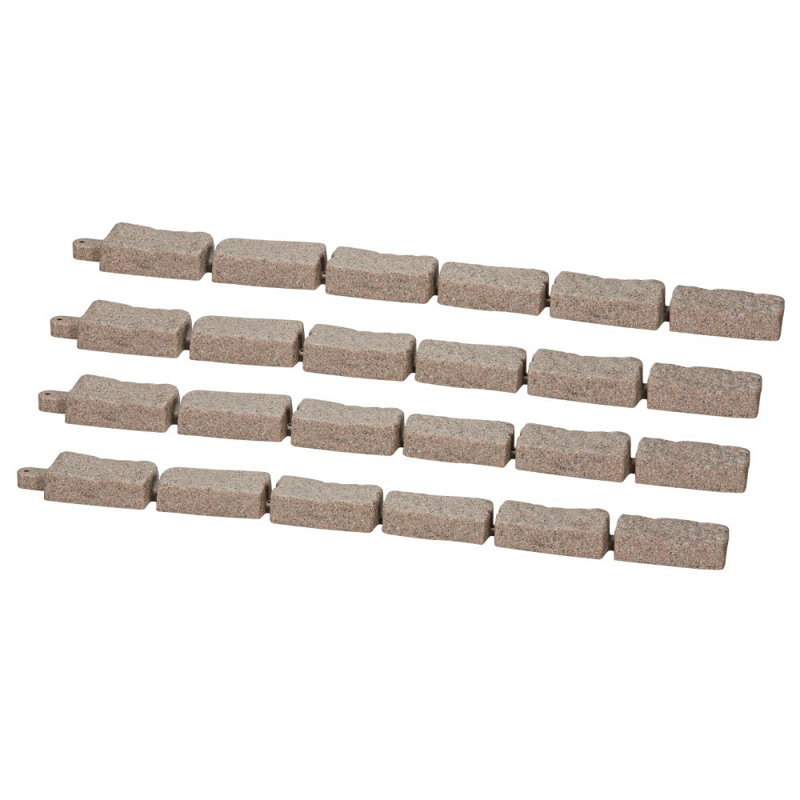 Bordure de jardin en faux bois 46,2 x 2,2 po pour bordure de jardin, Brun