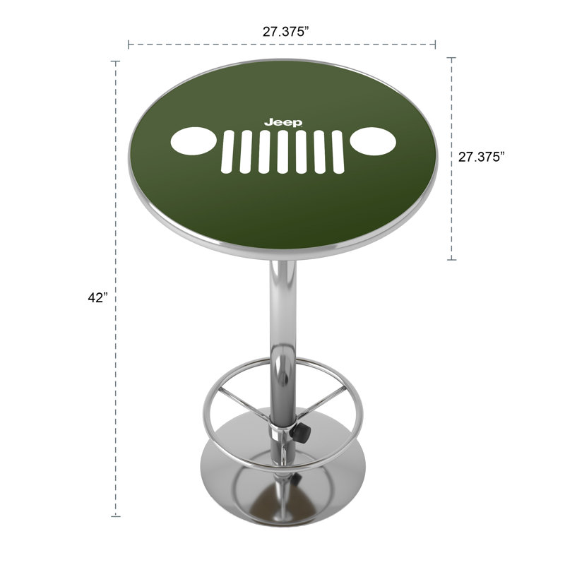 Jeep Grille 1 Bar Table with Footrest