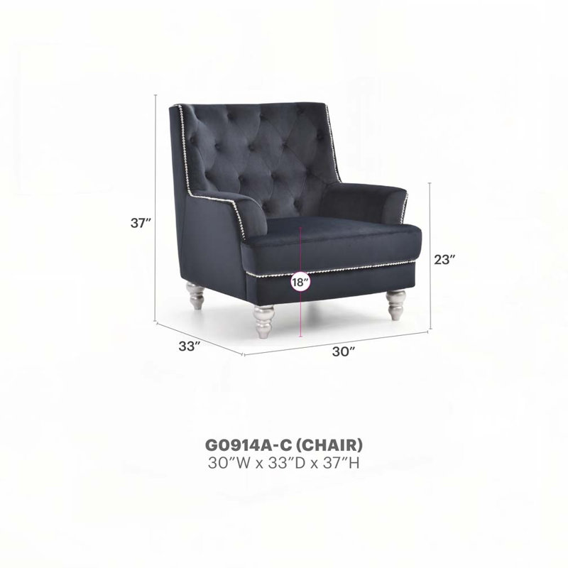 Fauteuil noir élégant Elegant