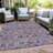 Machine Washable Indoor/Outdoor Xhevrie Purple Rug-1617074709