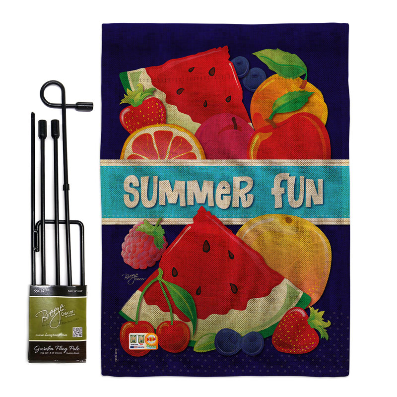 Ensemble de drapeaux en polyester 1 face 6,5 "x 1" 1 "Summer Fun in the Sun Impressions, Polyester / mélange de polyester