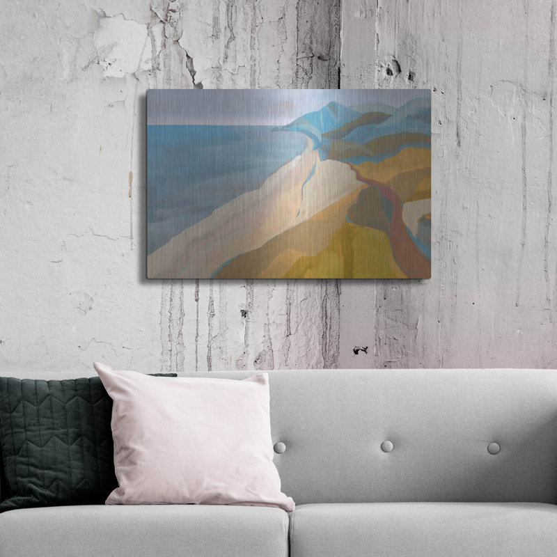 «Point Mugu» par Pete Oswald, art mural en métal, H 24 po x l 36 po