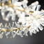 Gowdy 1 - Modern Crystal Dandelion Chandelier – Fireworks Design Chrome Metal Pendant Light, Flush Mount Ceiling Fixture for Living Room, Bedroom, Dining Room & Hallway-969235555