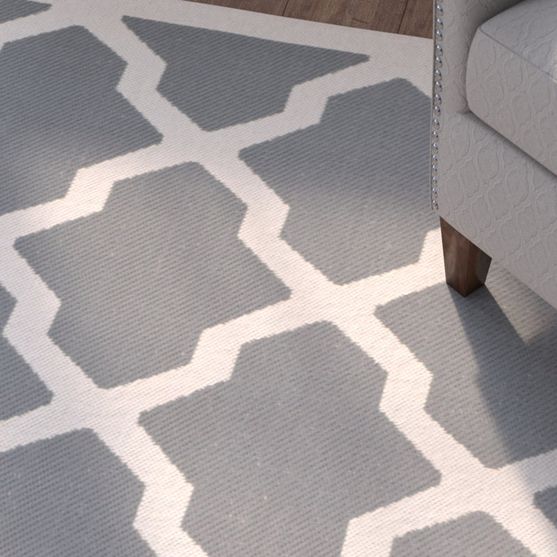 Herefordshire Performance Geometric Indoor/Outdoor Area Rug, Square 4'