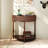 Artisan-Crafted Wave-Pattern Demi-Lune Console Table With Brown Woodgrain,Unique Half Moon Design End Table With 2 Storage Drawers And Bottom Shelf For Living Room, Bedroom, Study, Hallway-227626042