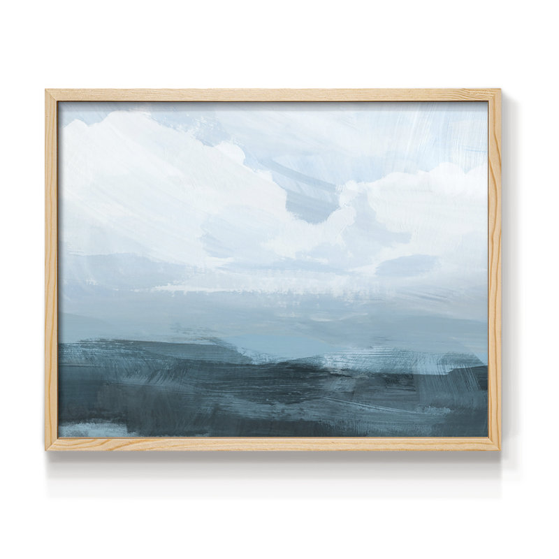 Azure Rising III - reproduction encadrée - réversible, H 8 po x l 10 po, Naturel