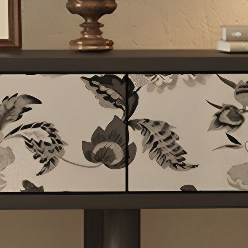 Retro Art Console Table, 31.5" H x 62.99" W x 15.75" D