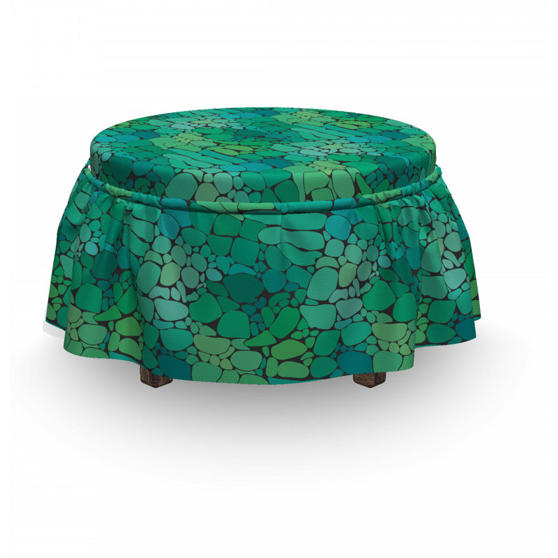Housse pour repose-pieds de peau exotique crocodile