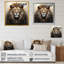 Décoration murale lion couronné en majesté II - Lion-681310844-681310845