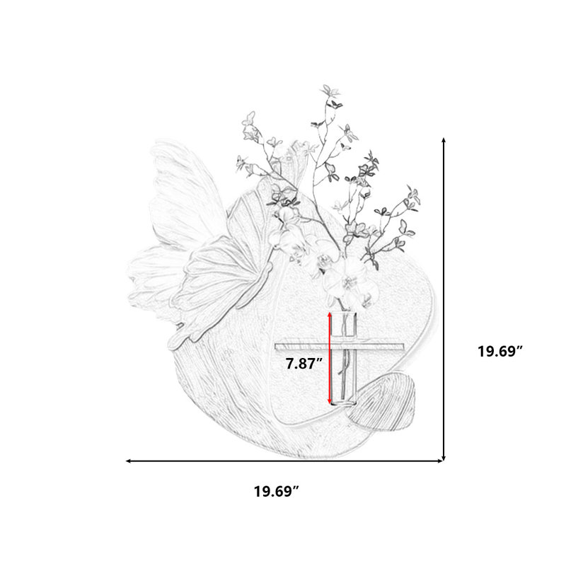White Free form Sandstone Wall art, 19.69" H x 19.69" W