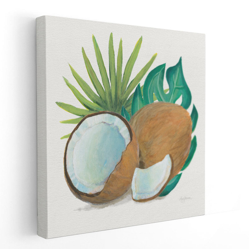 Cocotier V - reproduction d'art sur toile, H 12 po x l 12 po